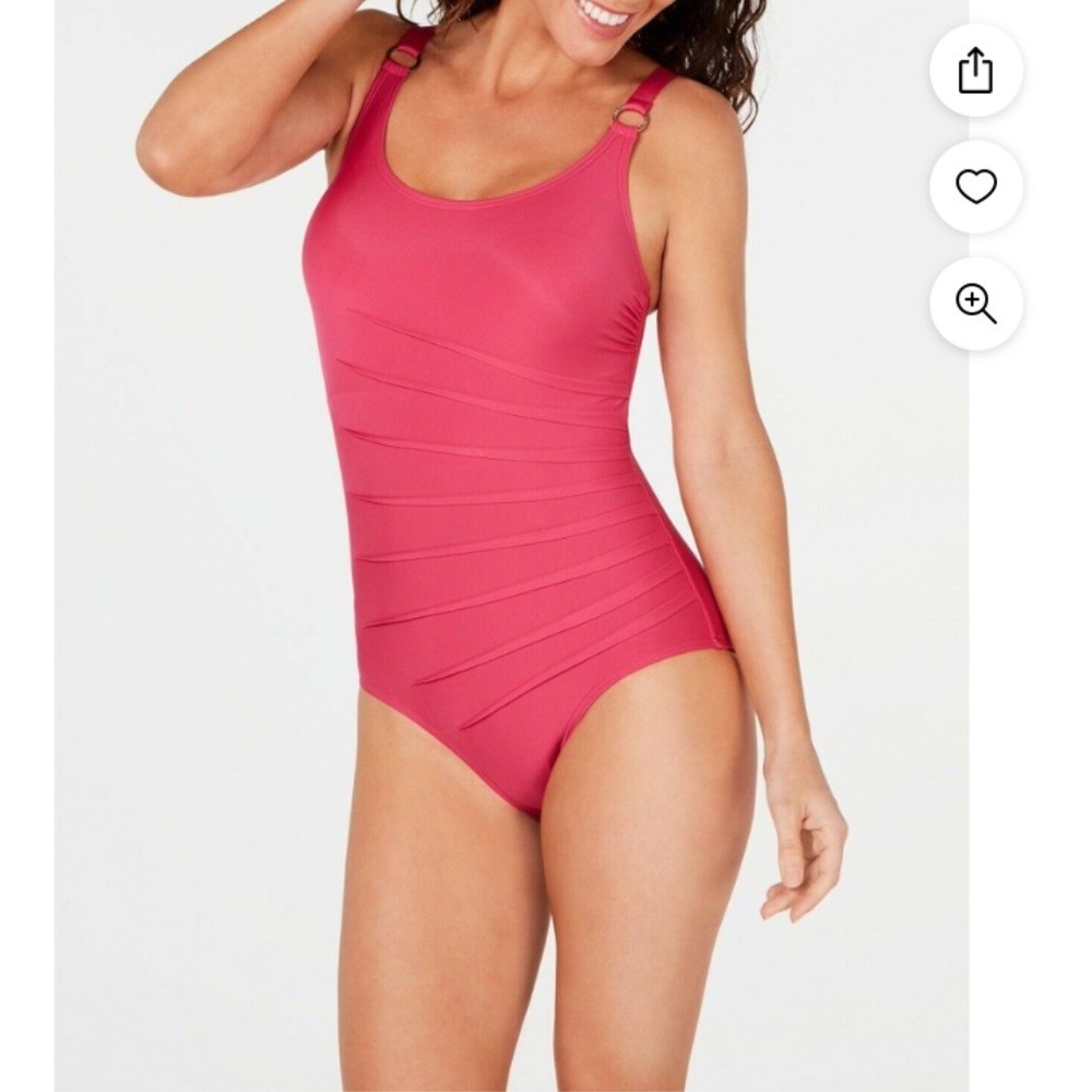 Calvin Klein‎ Starburst One-Piece Swimsuit Pink